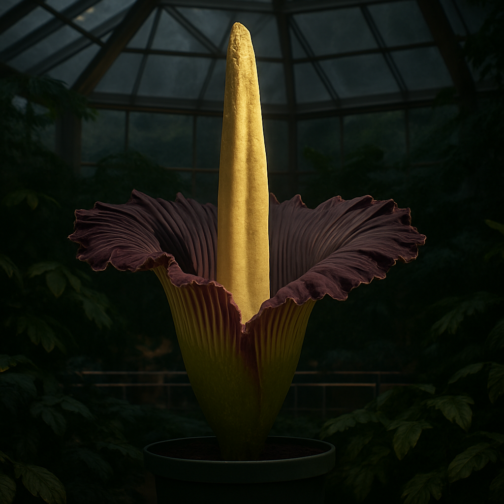 Amorphophallus Titanum Titan Arum In Bloom paint by diamond