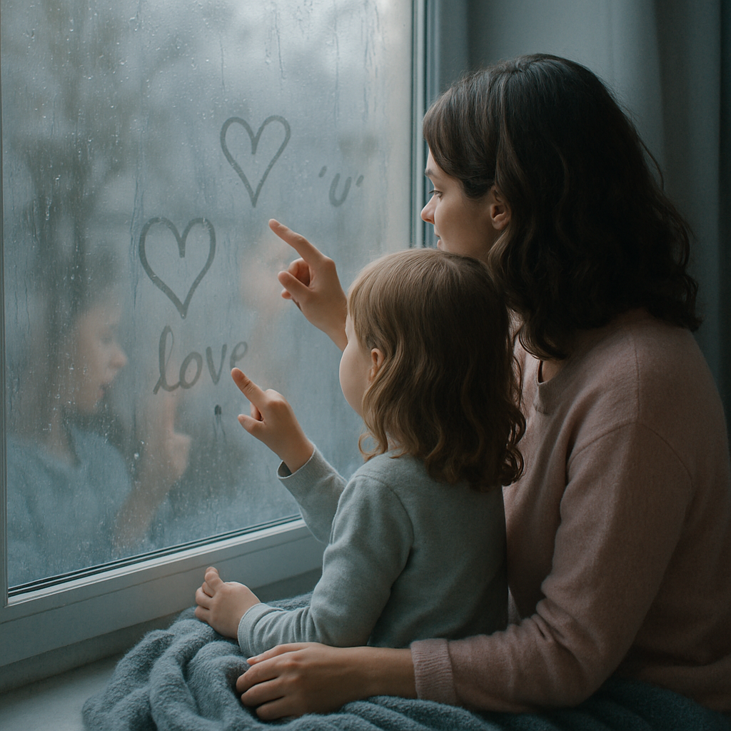 Rainy Day Window Sketches Of Love DIY paint by diamonds