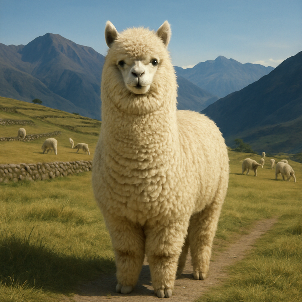 Huacaya Alpaca Peru paint by diamonds