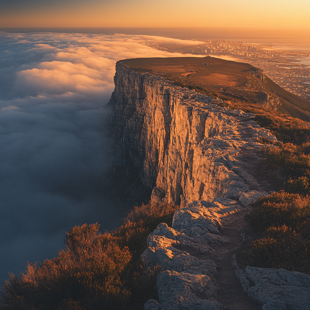 Table Mountain Cape Town diamond painting