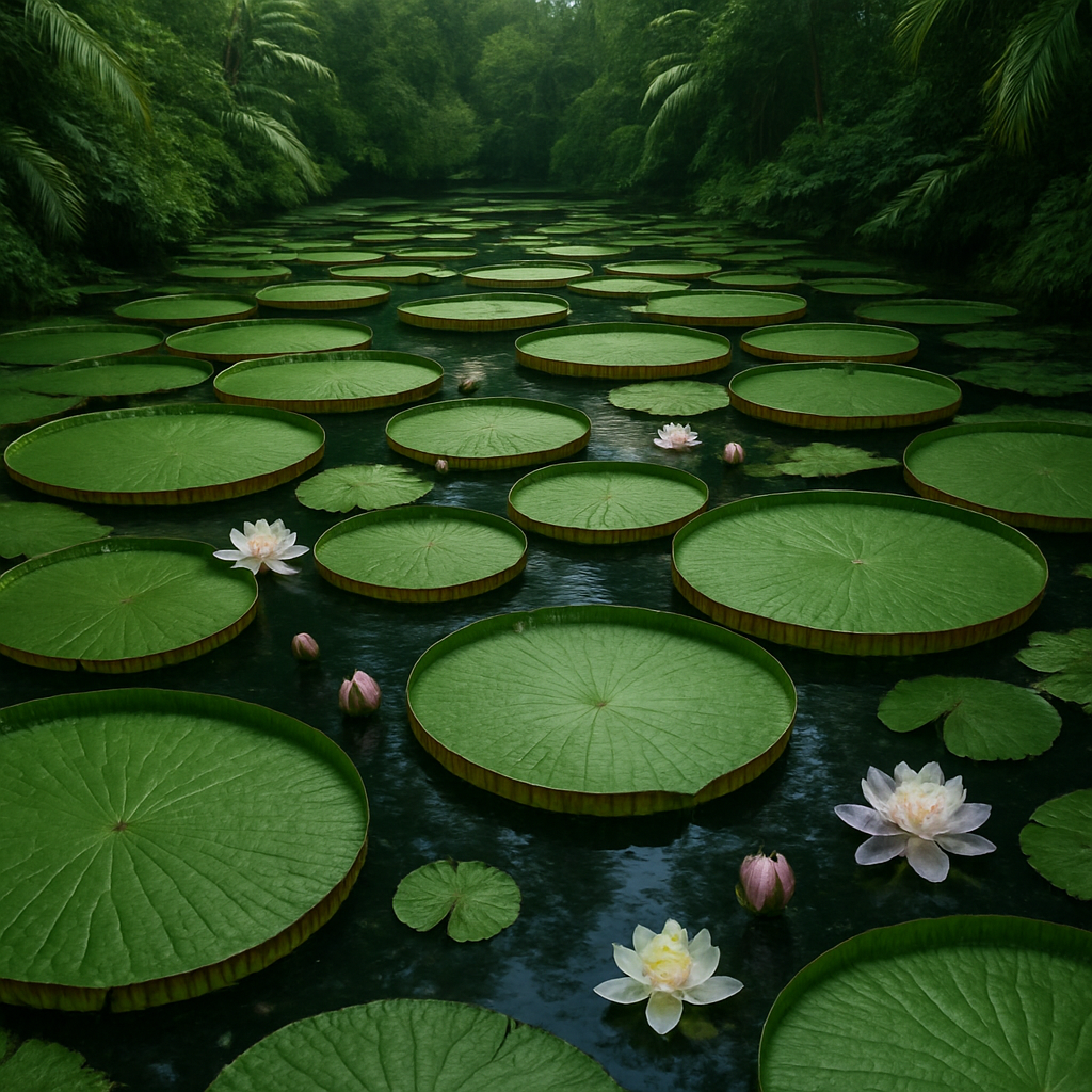 Victoria Amazonica Giant Water Lily Lagoon paint by diamond