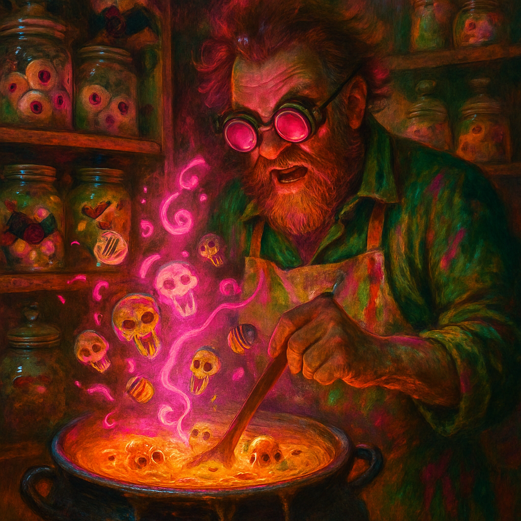 Candy Alchemist In The Haunted Sweetshop DIY paint by diamonds