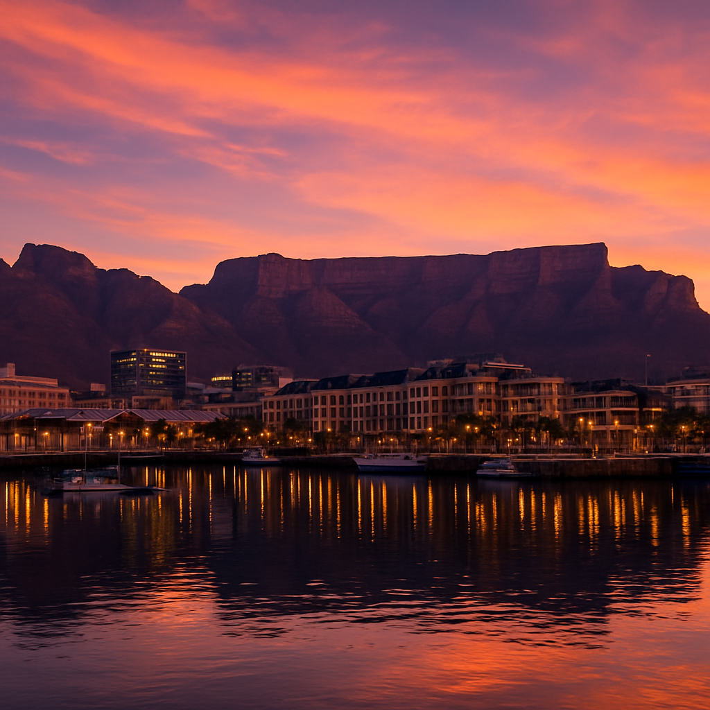 Cape Town Waterfront Skyline painting diamond kit