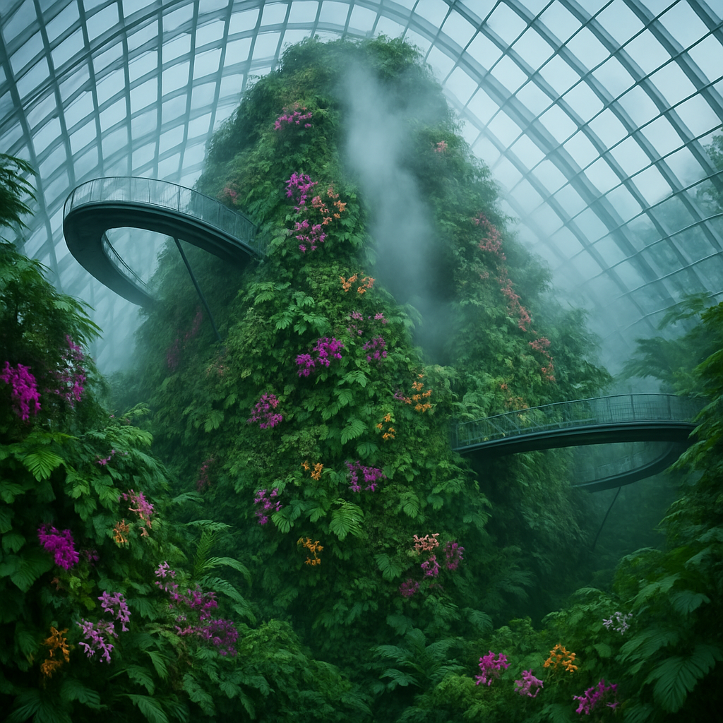 Cloud Forest Dome Gardens By The Bay paint by diamond