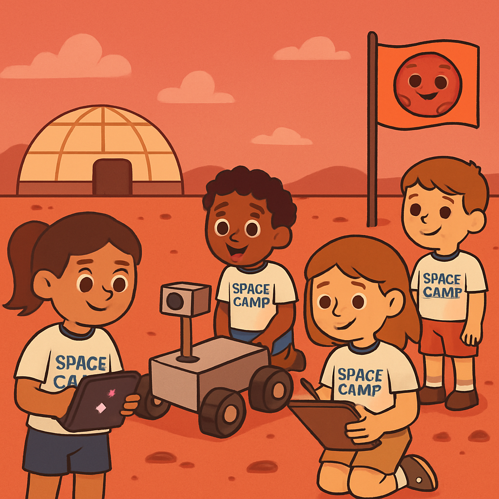Mars Rover Science Camp Painting by diamonds kit