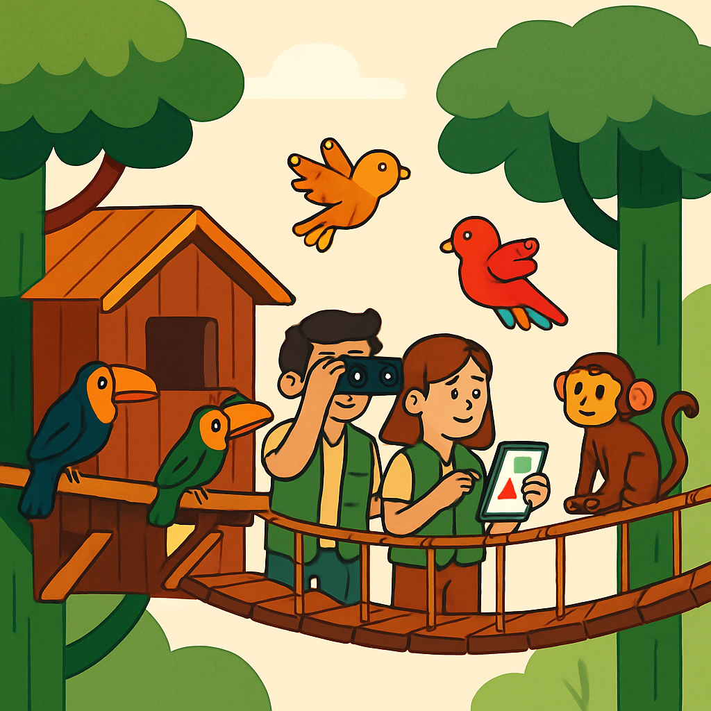 Rainforest Canopy Science Station paint by diamonds
