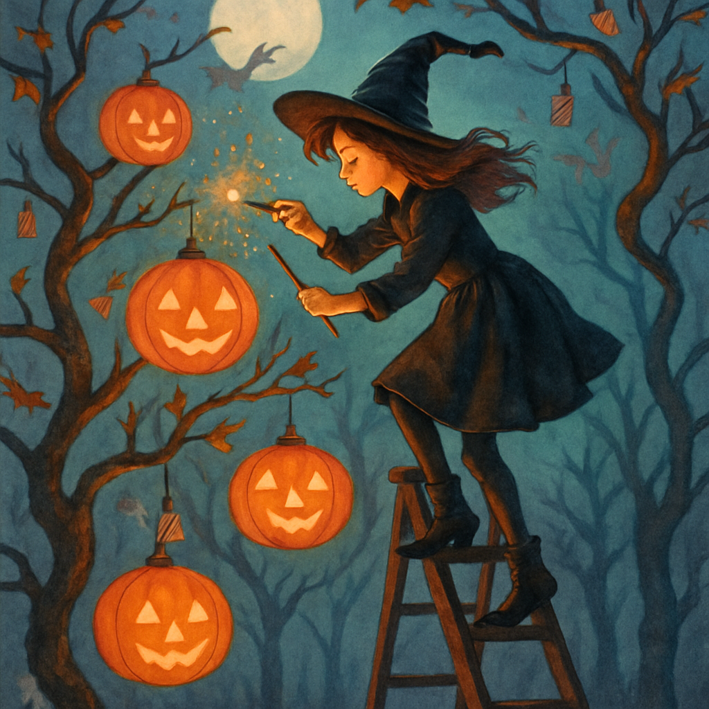Witch Of The Paper Lantern Orchard Paint by diamonds kits