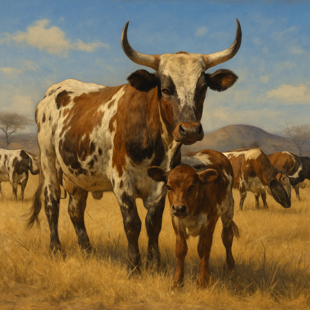 Nguni Cattle South Africa paint by diamond