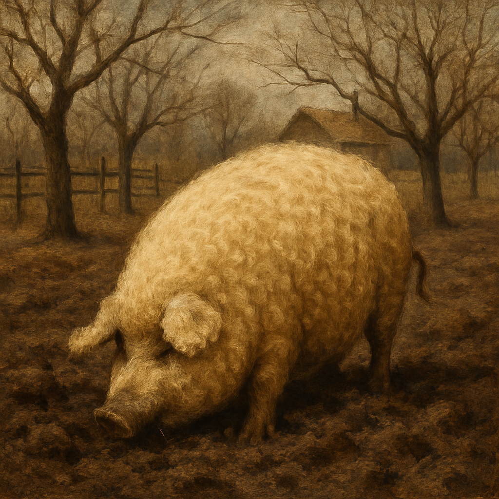 Mangalitsa Lard Pig Hungary diamond painting