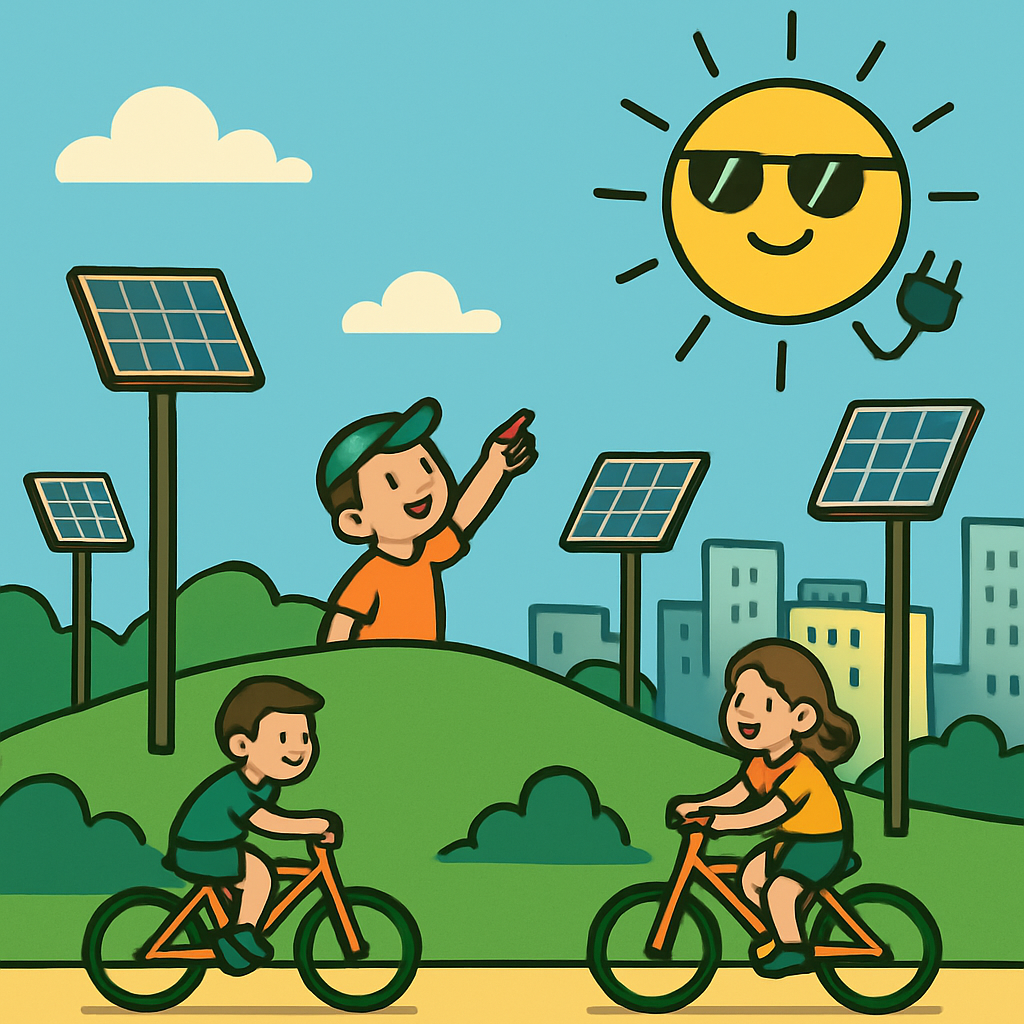 Solar Powered City Park Day paint by color