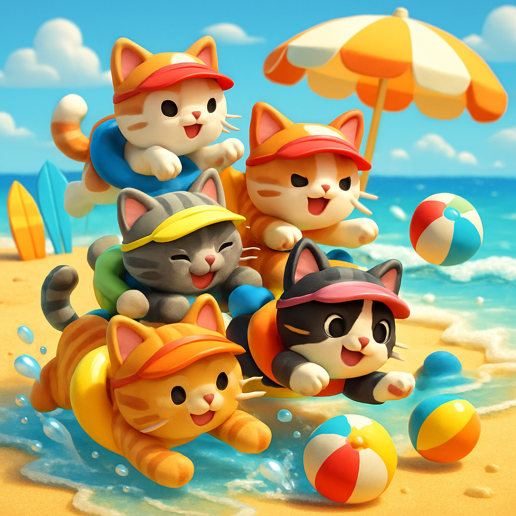 Surf School Beach Ball Brigade diamond painting