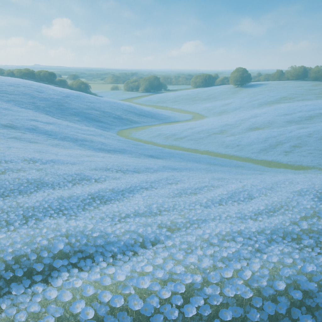 Nemophila Hills At Hitachi Seaside Park Paint by diamonds kits