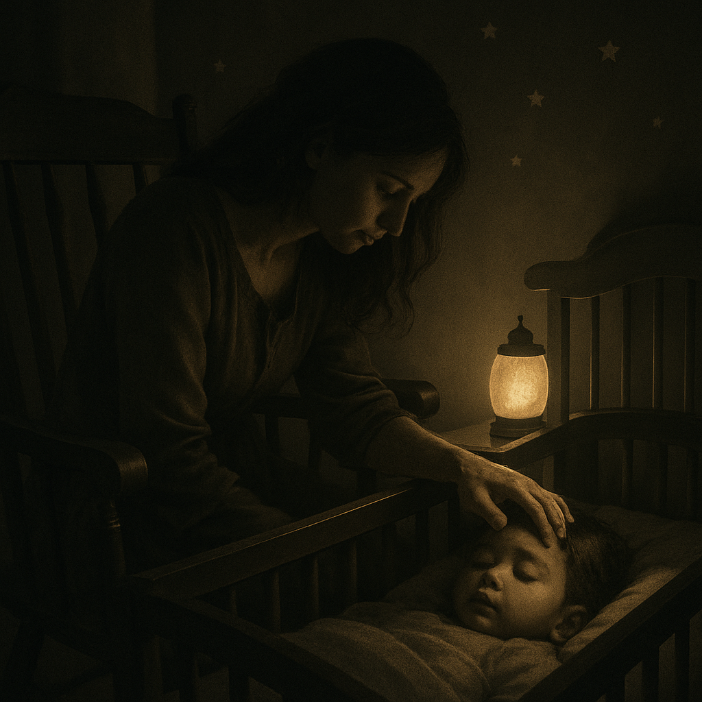 Lantern Of Late Night Comfort Mothers Quiet Vigil paint by diamond