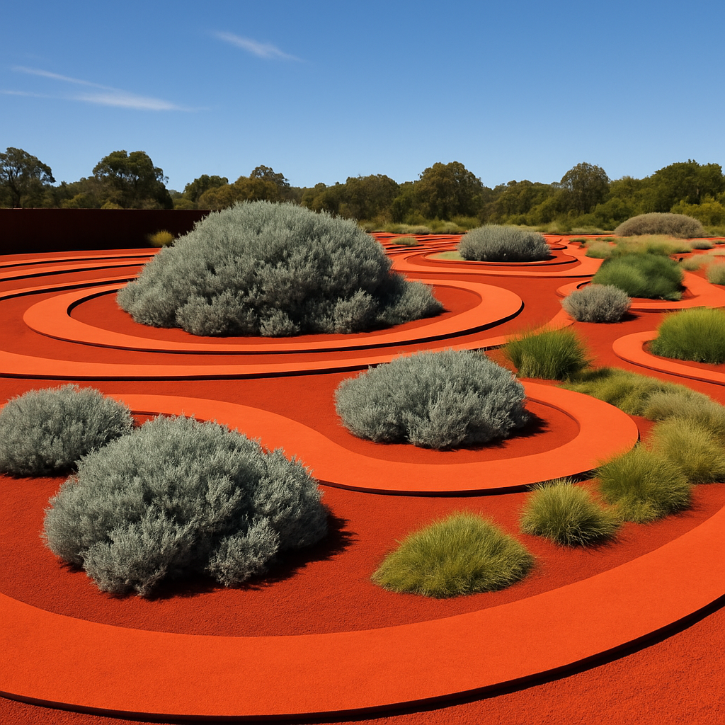 Royal Botanic Gardens Victoria Cranbourne Red Sand Garden Painting by diamonds kit
