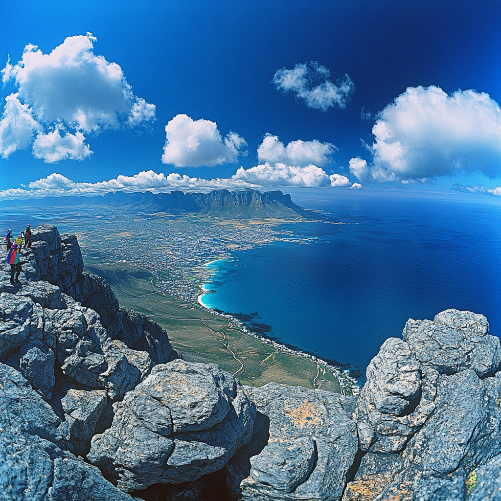 Table Mountain Plateau Cape Town DIY paint by diamonds