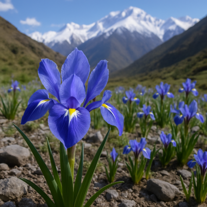 Alpine Iris Tingitana Slopes Of The High Atlas Painting by diamonds kit