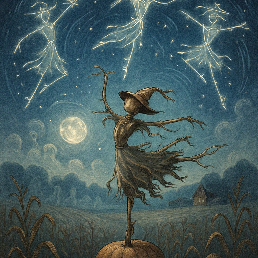 Moonlit Ballet Of The Scarecrow Constellations DIY paint by diamonds