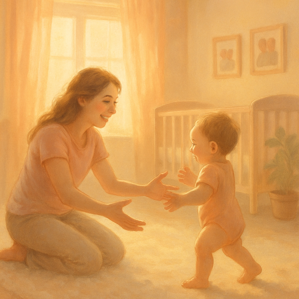 Dawn Of First Steps Mothers Hands As A Gentle Horizon diamonded painting kits