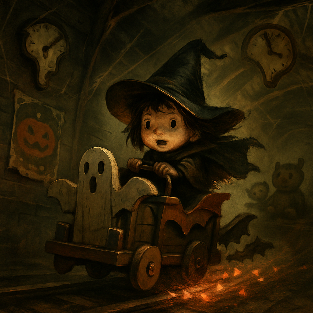 Witch Train In The Abandoned Toy Station Painting by diamonds kit