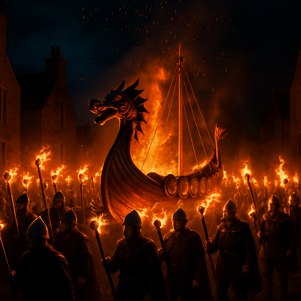 Up Helly Aa Fire Festival Lerwick Scotland DIY paint by diamonds