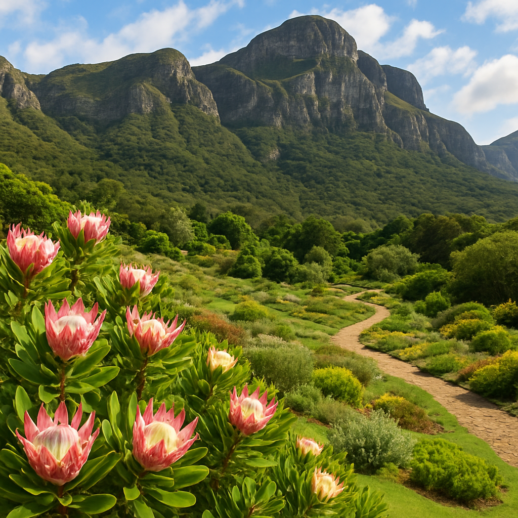 Kirstenbosch Protea Slopes paint by color