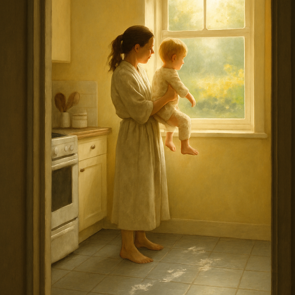 Morning Windowlight And Tiny Footprints Paint by diamonds kits