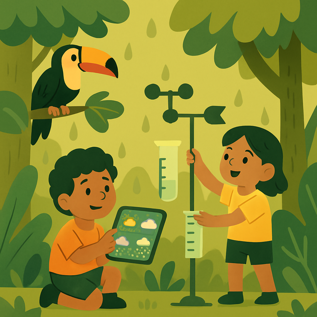 Rainforest Weather Station painting diamond kit