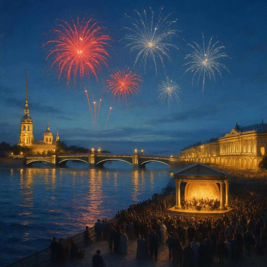 White Nights Festival Saint Petersburg Russia Painting by diamonds kit
