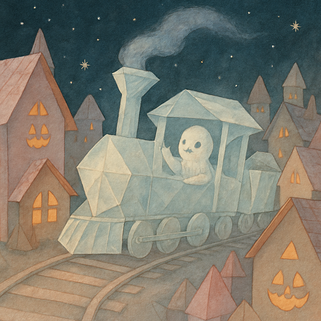 Ghost Train Of Paper Houses paint by diamonds