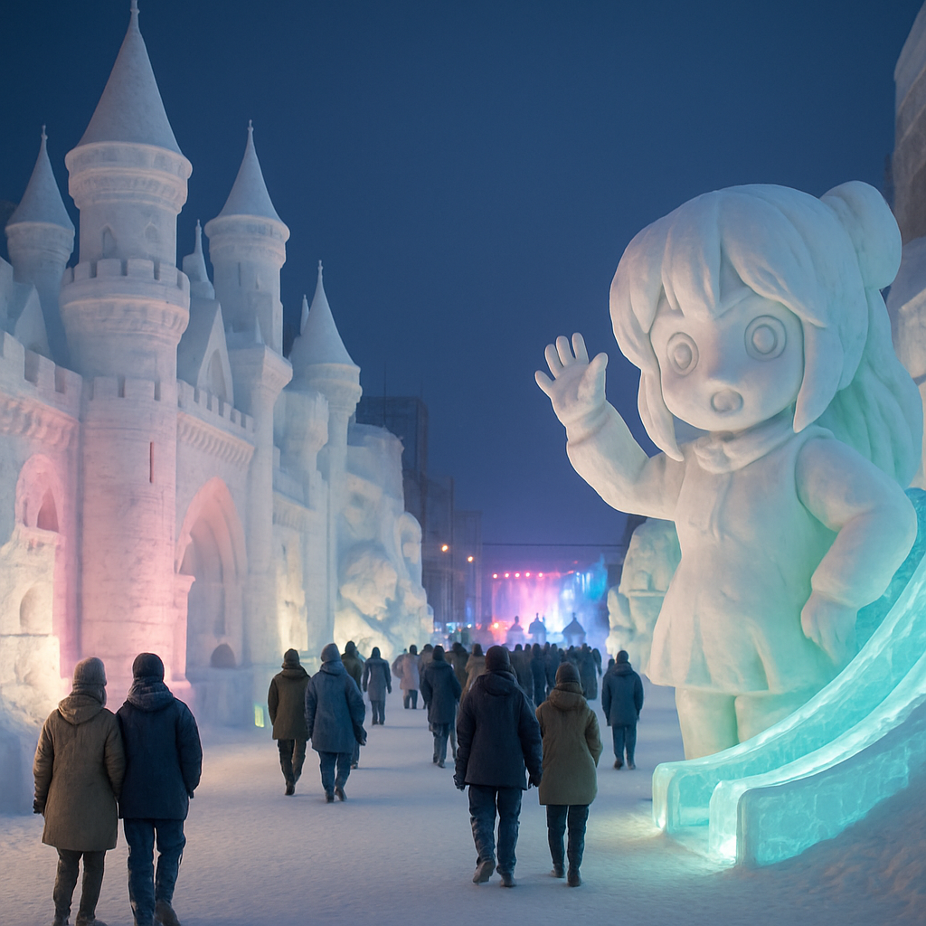 Sapporo Snow Festival Japan paint by diamond