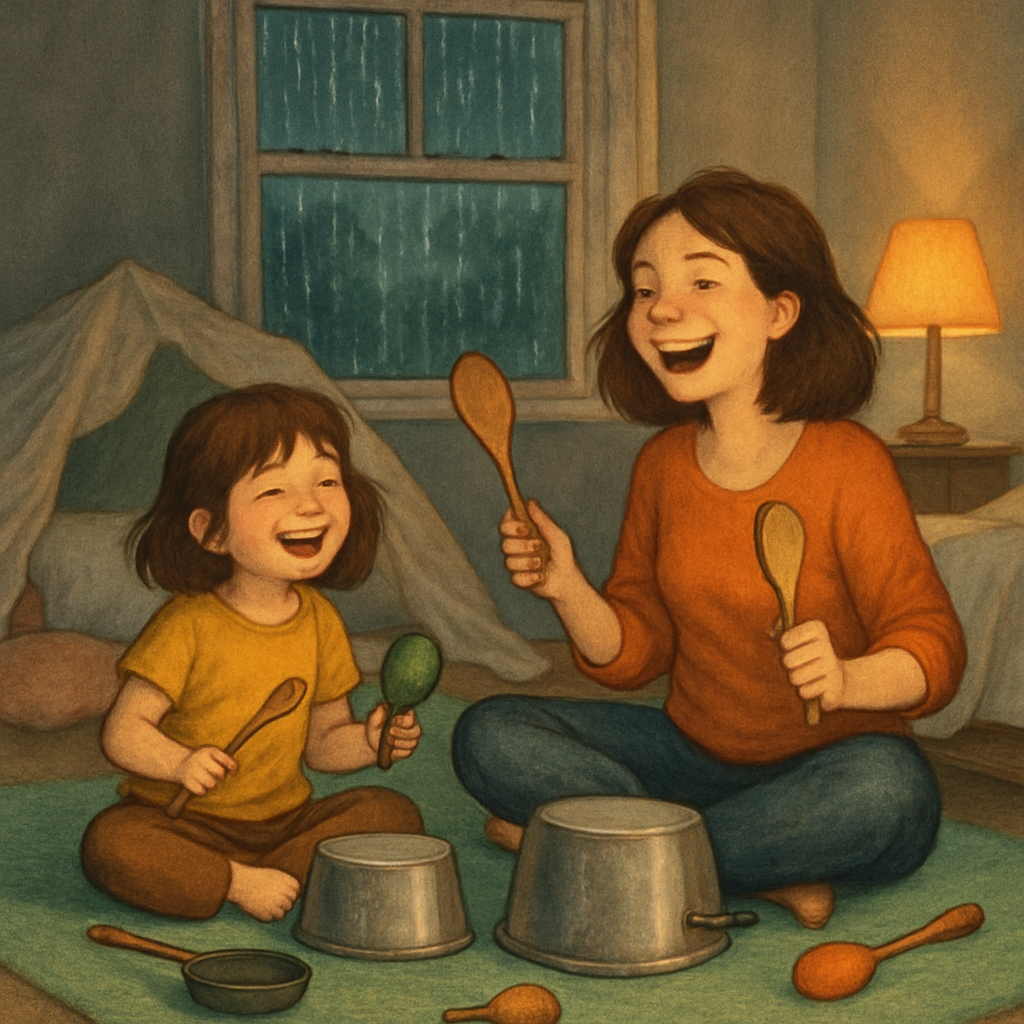 Rainy Day Symphony On The Bedroom Floor Painting by diamonds kit