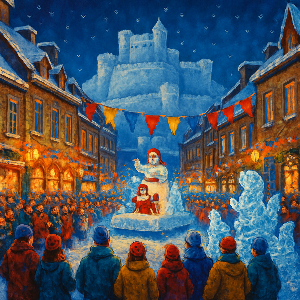 Quebec Winter Carnival Canada painting diamond kit