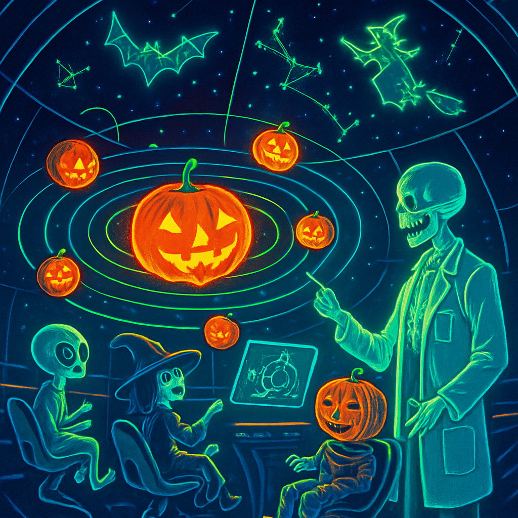 Jack O Lantern Planetarium Classroom diamonded painting kits
