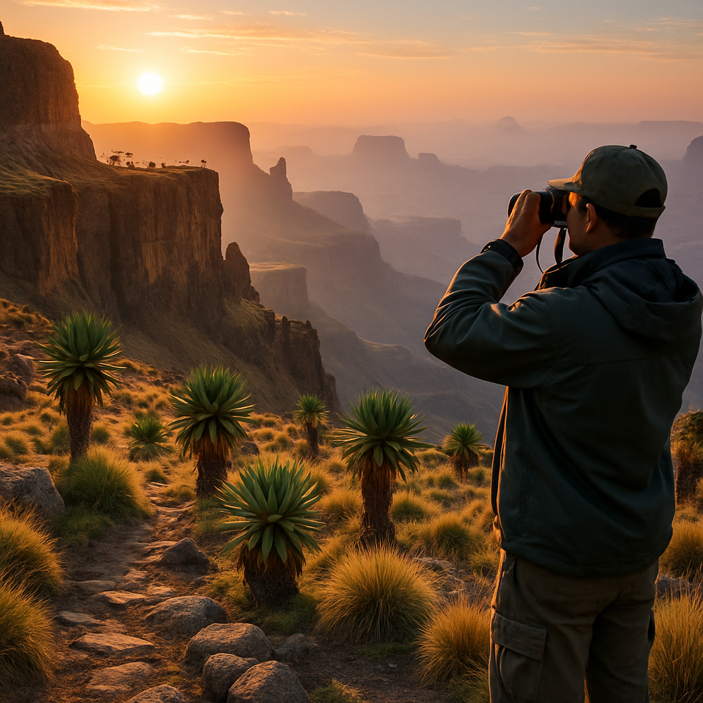 Sunrise Over Ethiopian Simien Escarpment paint by diamonds