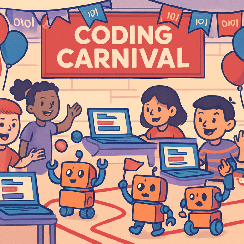 Coding Carnival Robot Parade diamond painting