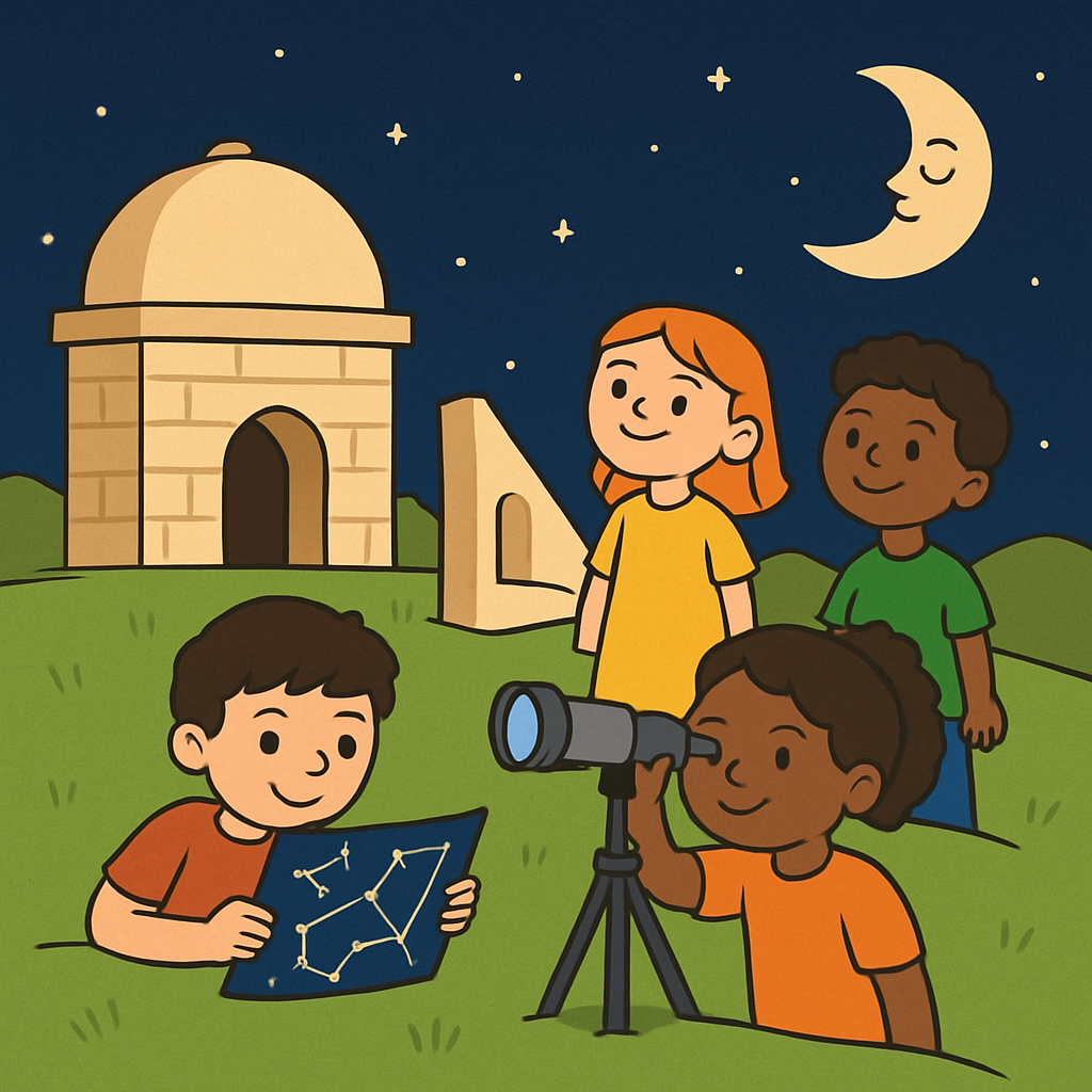 Stargazing At The Ancient Observatory painting diamond kit