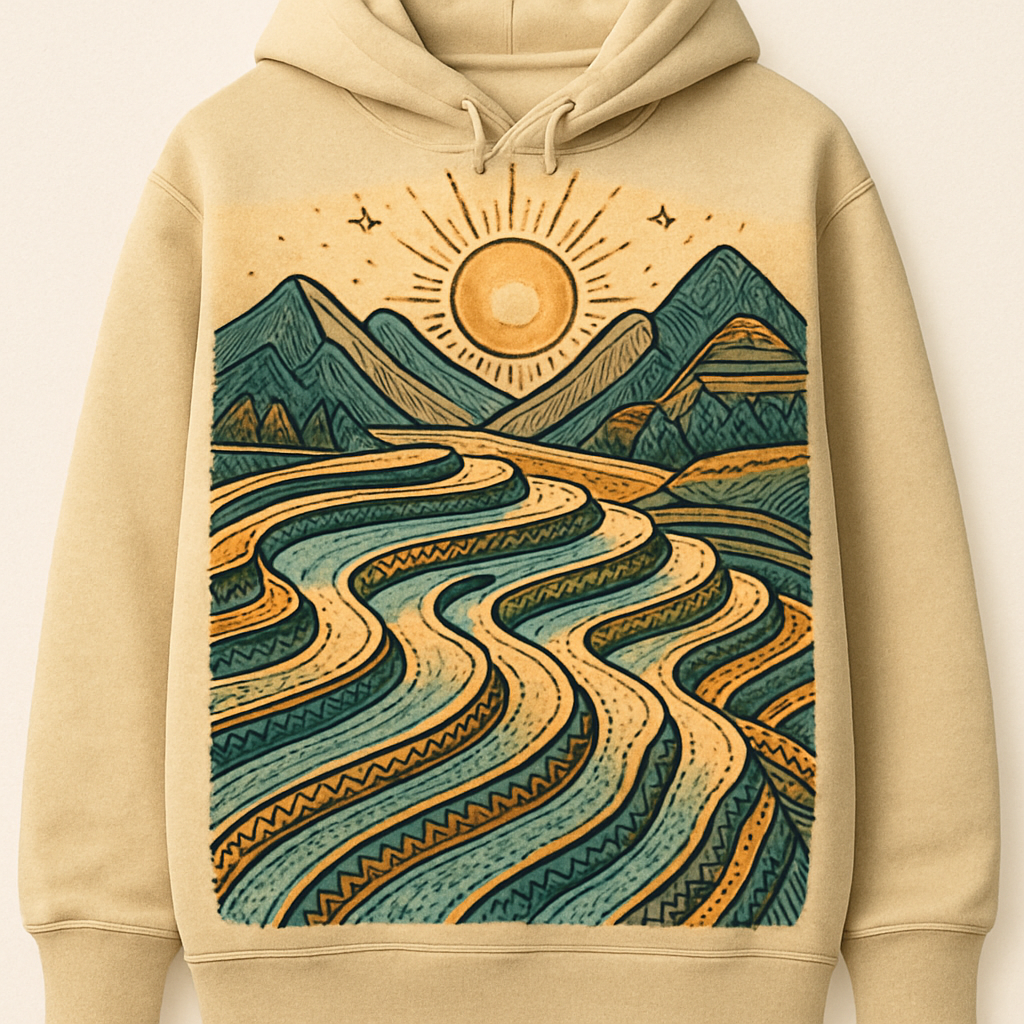 Sunrise Over Celestial Rice Terraces paint by color