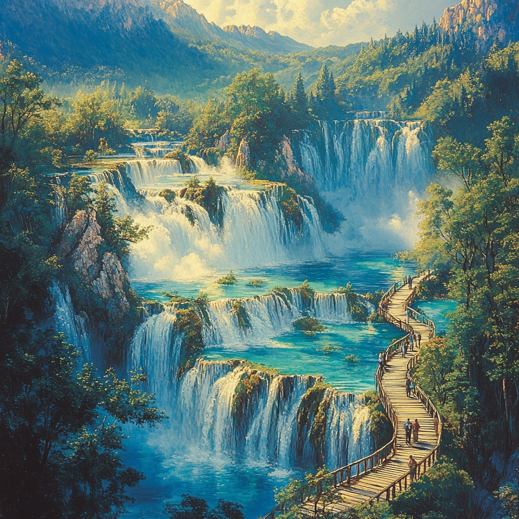 Plitvice Lakes National Park Croatia painting diamond kit