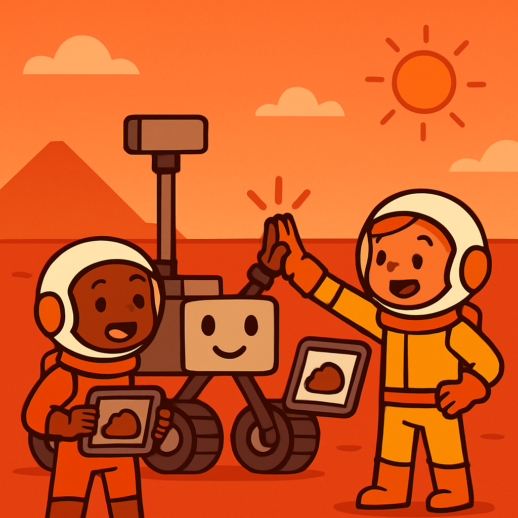 Mars Rover Science Camp paint by color