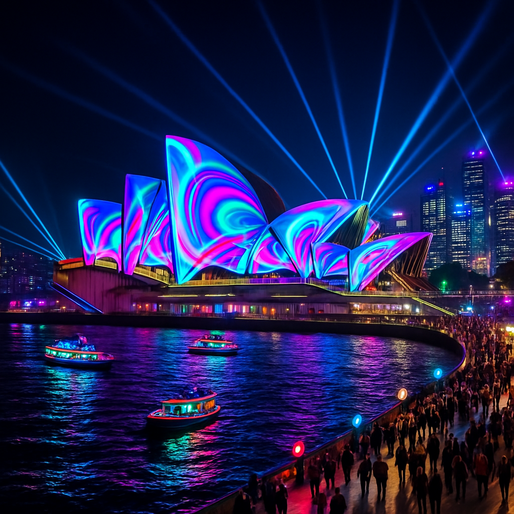 Vivid Sydney Australia paint by diamonds