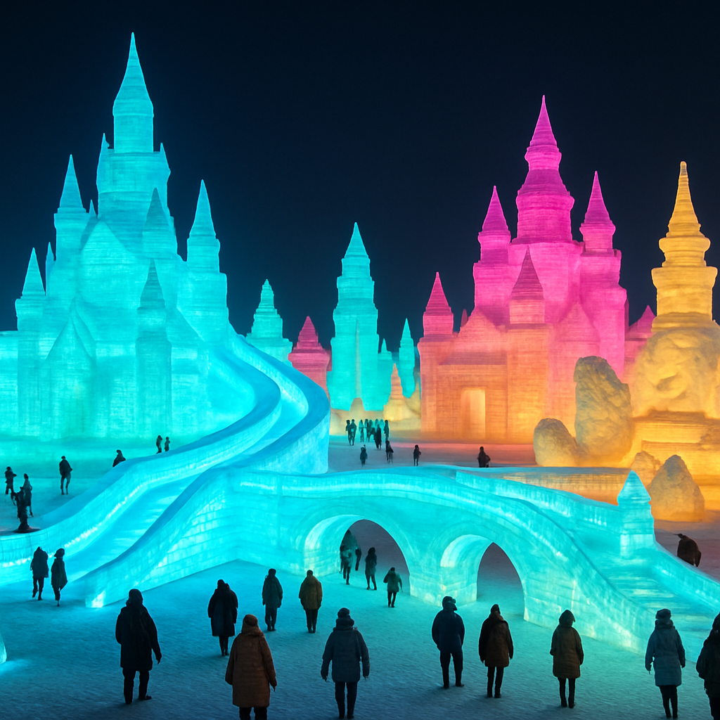 Harbin International Ice And Snow Sculpture Festival China paint by diamond