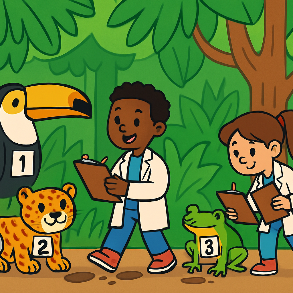 Rainforest Animal Science Parade paint by diamonds