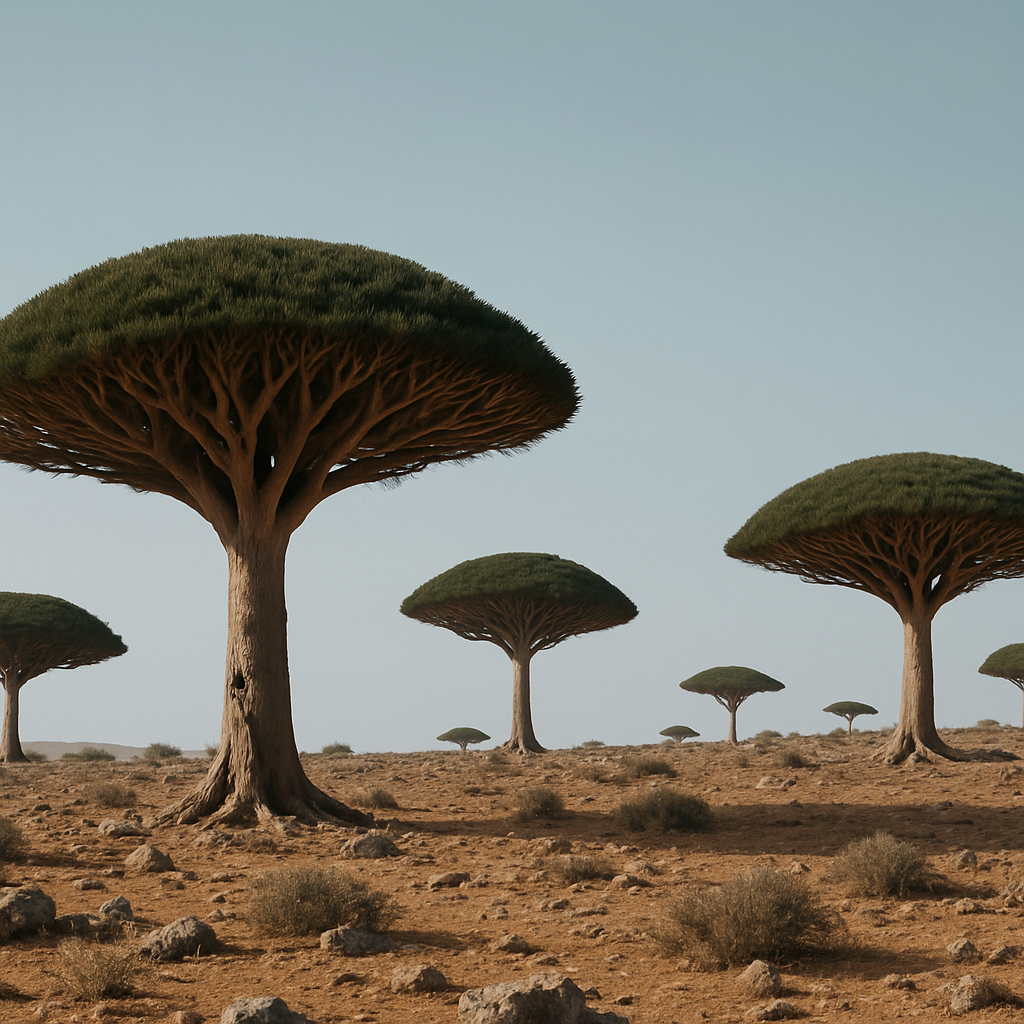 Dragon Blood Tree Dracaena Cinnabari Socotra Painting by diamonds kit