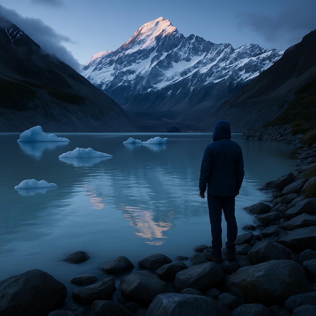 Glacial Lake Reflections Mount Cook Aoraki Southern Alps New Zealand diamonded painting kits