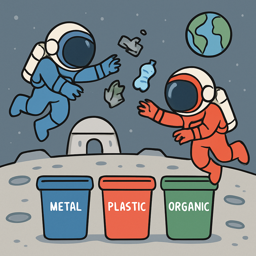 Moon Base Recycling Station DIY paint by diamonds