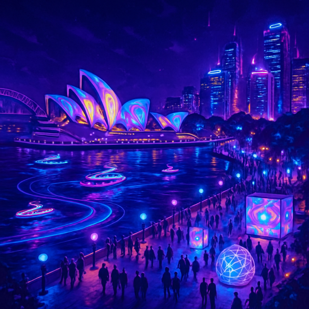 Vivid Sydney Australia DIY paint by diamonds