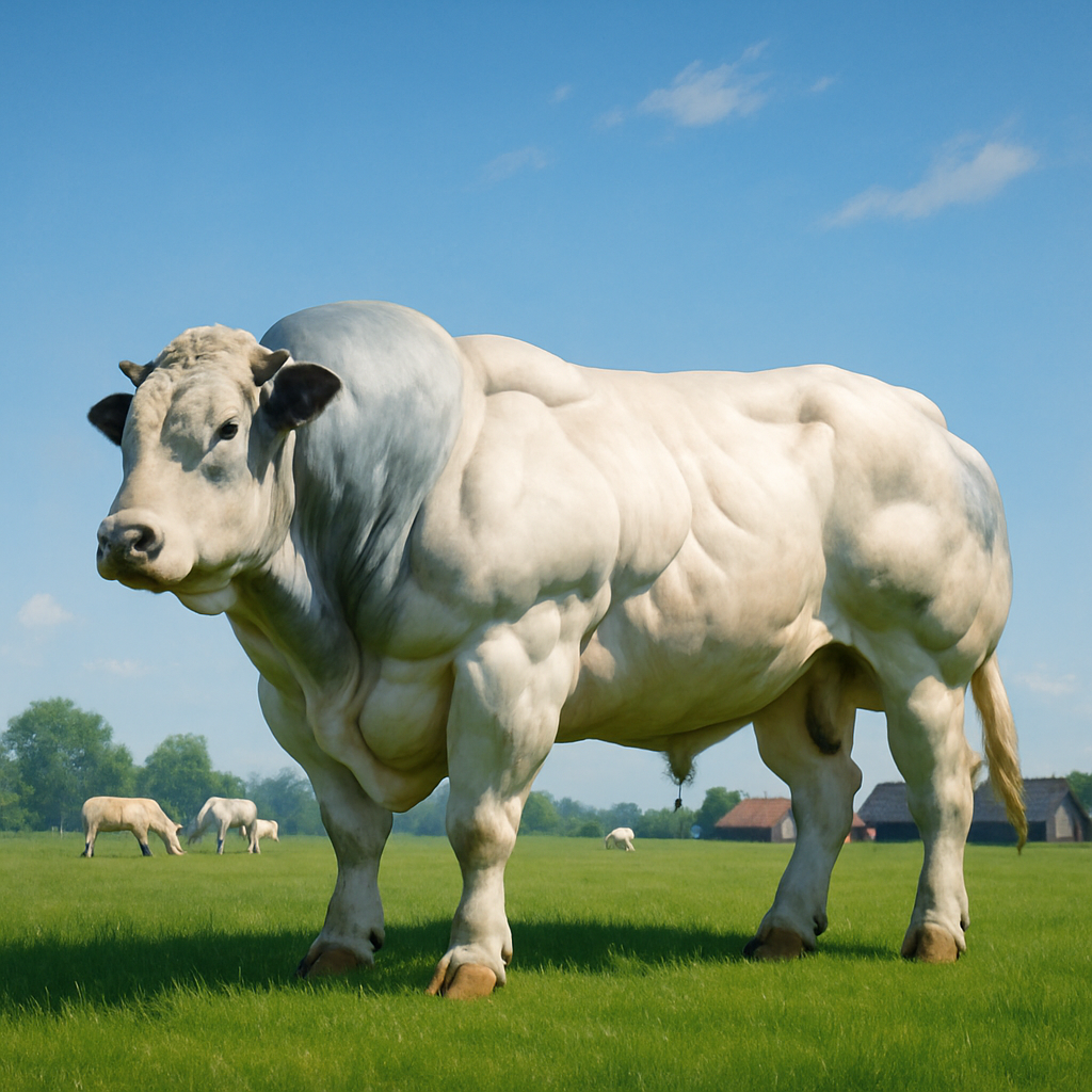 Belgian Blue Cattle In Pasture diamonded painting kits