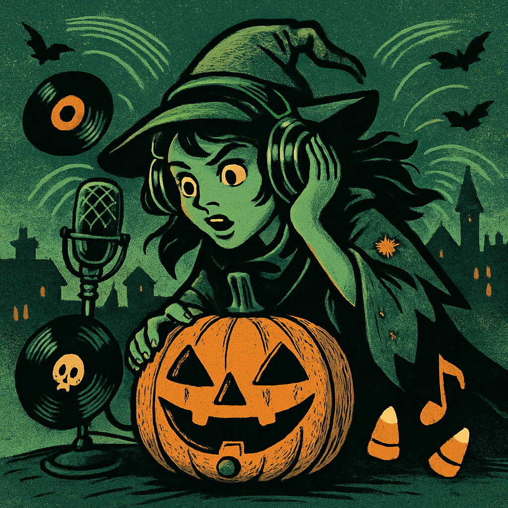Witchling Broadcasting The Pumpkin Radio diamonded painting kits