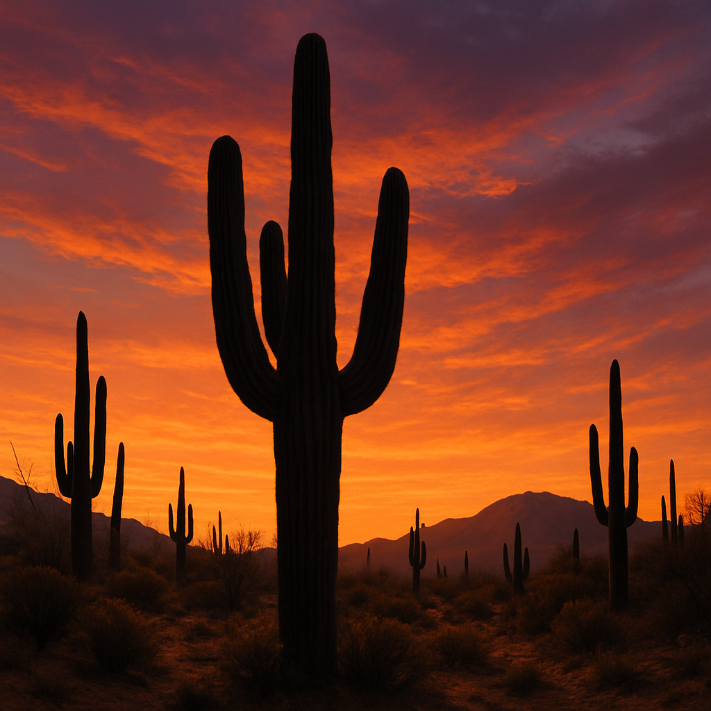 Saguaro Cactus Carnegiea Gigantea Sonoran Desert DIY paint by diamonds