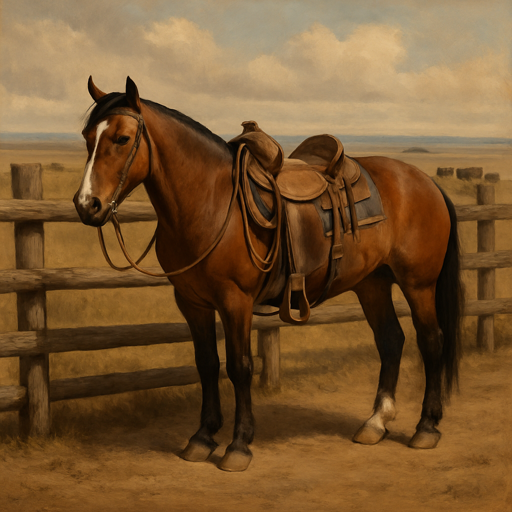 Criollo Horse Working Cattle paint by diamond